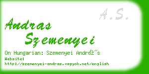 andras szemenyei business card